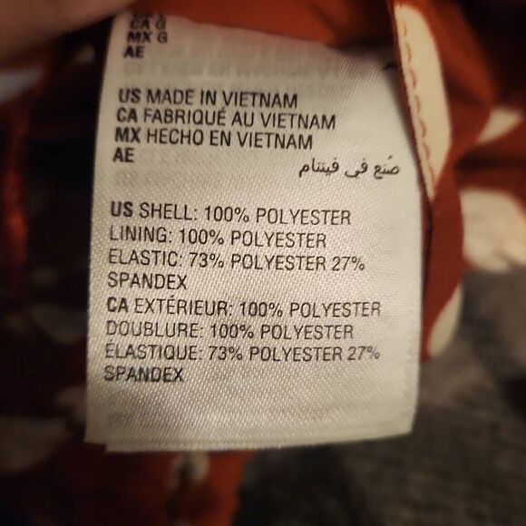 Bar III Women's Size Large Orange Rust White Carmen Dot Tie Front Cami Crop Top - Picture 6 of 6